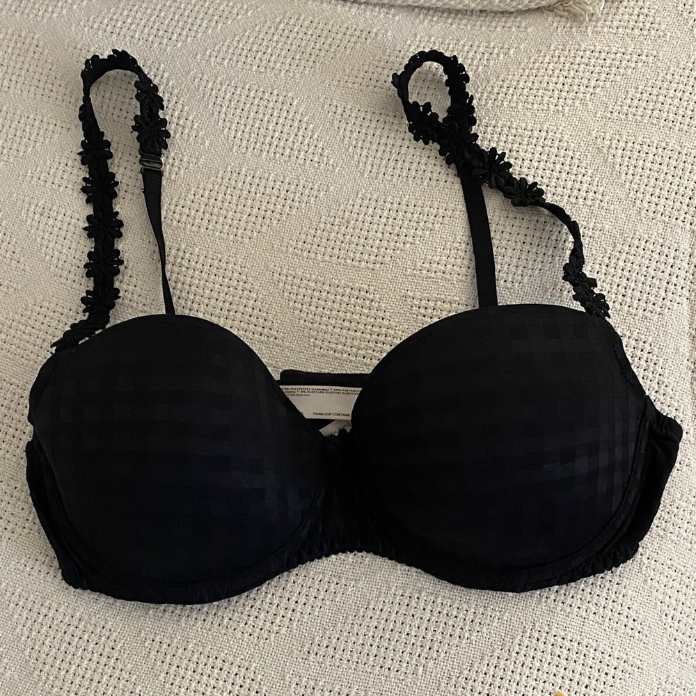 Marie Jo Avero Underwire Bra Daisy Straps Black UK 36C EU 80C